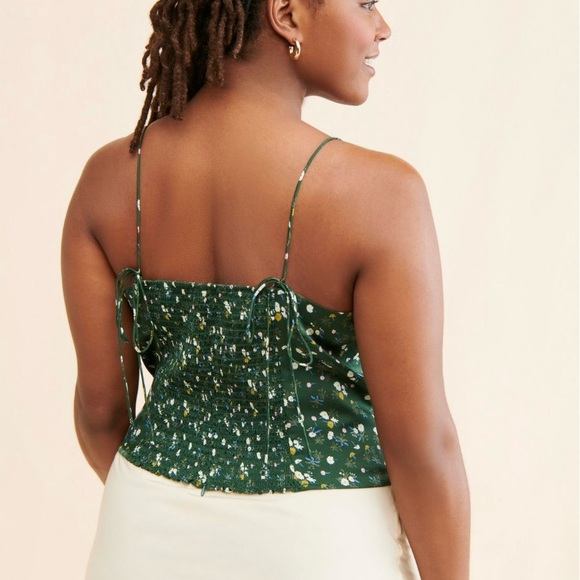 Floral Green Camisole Top - Picture 2 of 5